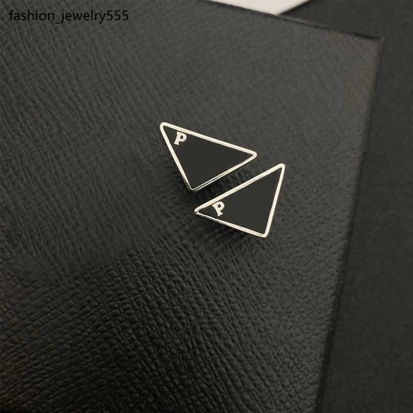 

stud triangle letter stud earring with stamp fashion jewelry accessories for gift party 4 colors, Golden;silver