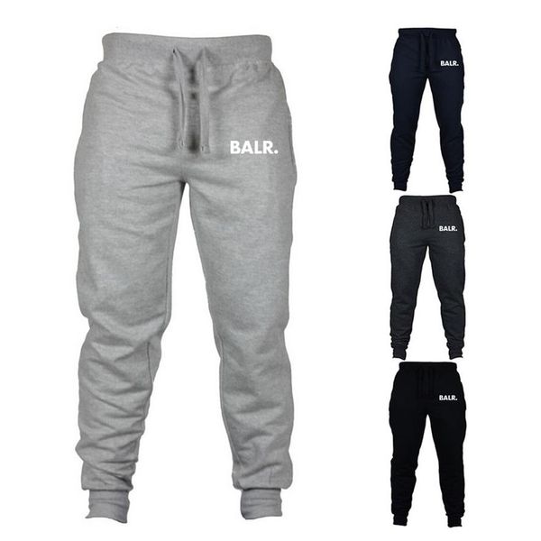 

balr men casual sweatpant fashion joggers pants drawstring trousers solid color men's hip hop brand spring and autumn luxury 221u, Black