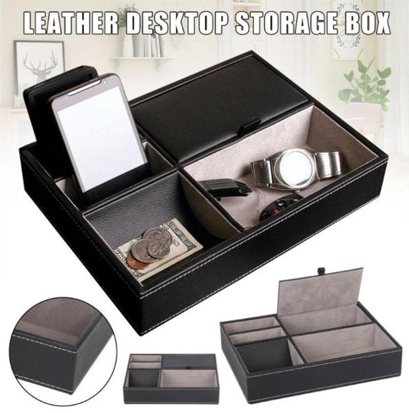 

jewelry pouches bags pu leather watch protective box case ring display storage tray deskholder organizer for women men j556726558, Pink;blue