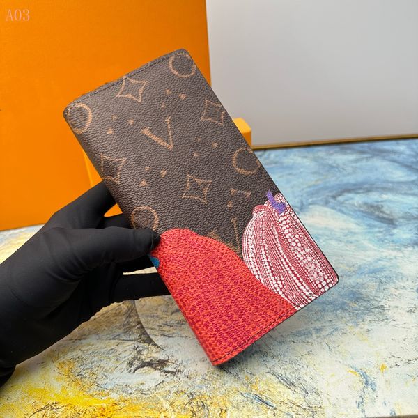 

5a quality luxurys designs card holders portable key p0uch wallet classic mans women passport holder coin purse with dust bag box brown flow, Brown;gray