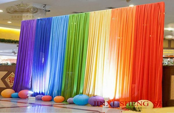 

ice silk rainbow wedding backdrop colourful wedding background party decoration background drop colors for choose5217431