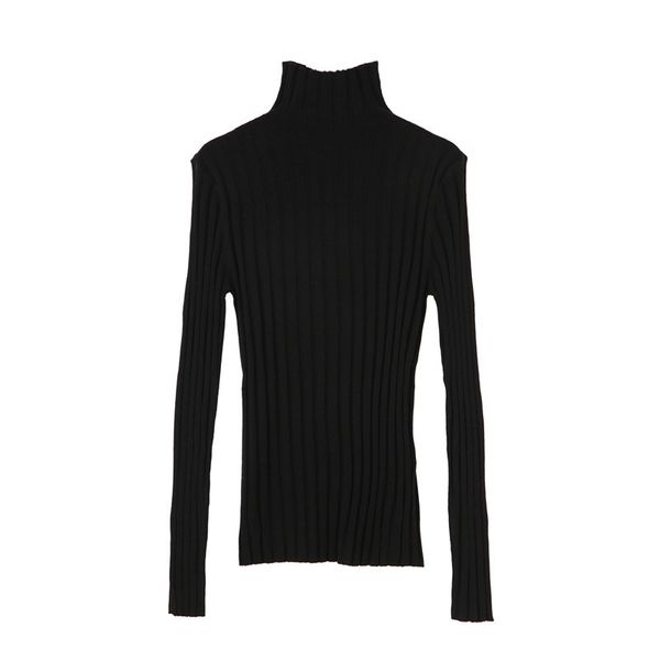 

toteme ribbed high collared bottoming sweater top, White