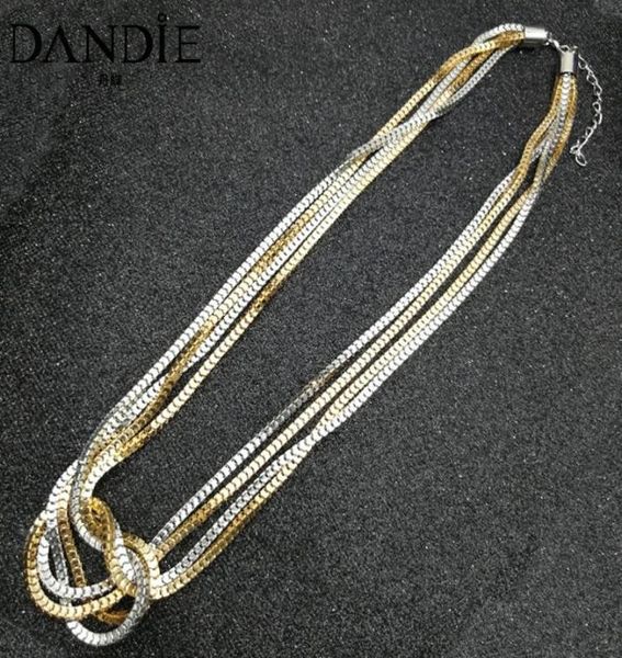 

dandie fashion necklace with various chain style jewelry for women9119586, Silver