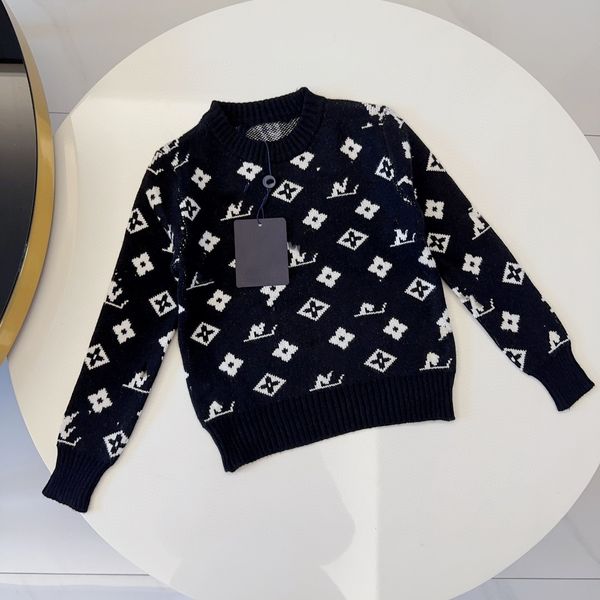 

kids designer hooded sweater brand high-quality sweater baby pullover autumn and winter sweatshirt children's keep warm letter printed, Blue