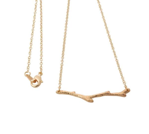 

2018 plant shape plated gold necklace long branch pendant necklace for women gifts whole 9662457, Silver