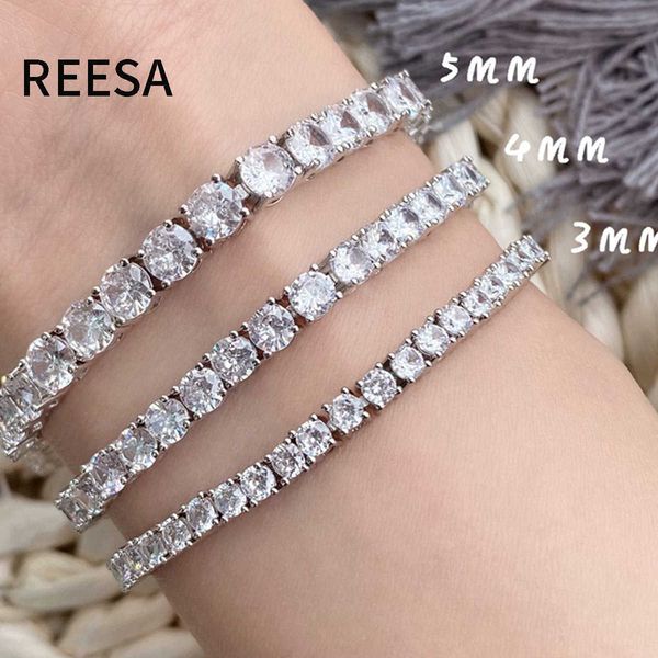 

hip-hop jewelry tennis chain diamond women's versatile copper zircon bracelet accessories, Golden;silver