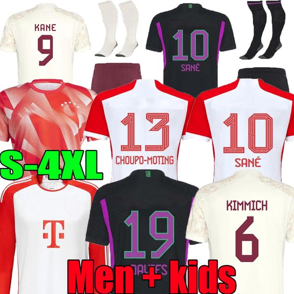 

xxxl 4xl 23 24 soccer jersey sane 2023 2024 football shirt goretzka gnabry camisa de futebol men kids kits kimmich 50th bayern munich oktobe, Black;yellow