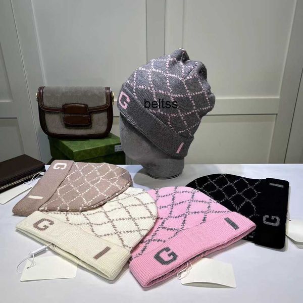 

designer beanie fall/winter fashion letter cap knit hat beanies outdoor casual warm luxury bonnet 5 colors, Blue;gray