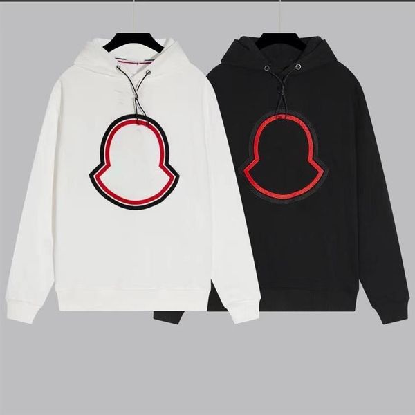 

designer autumn mens hoodies crewneck thick hooded print hoody pullover long sleeve logo casual woman men loose fashion style one 221h, Black