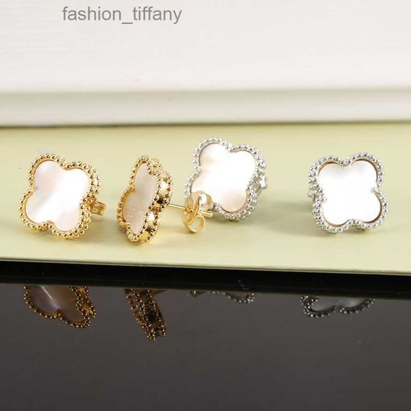 

designer earrings luxury earrings flower earrings designer for women shape 6 colors onyx mother-of-pearl colorfast allergy-gifts, Golden;silver