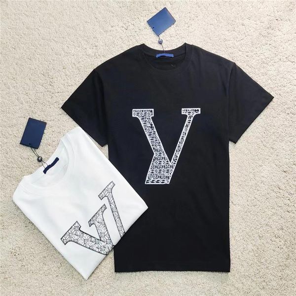 

official website designer summer mens designer t shirt casual man womens tees with letters print short sleeves sell luxury men244o, White;black