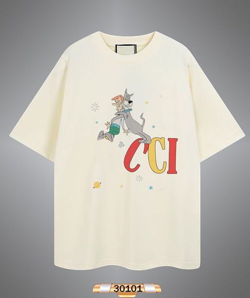 

2023 designer letter print men's t-shirt street hip hop high street short sleeve women's t-shirt fashion couple sweatshirt f44s22, Black;brown