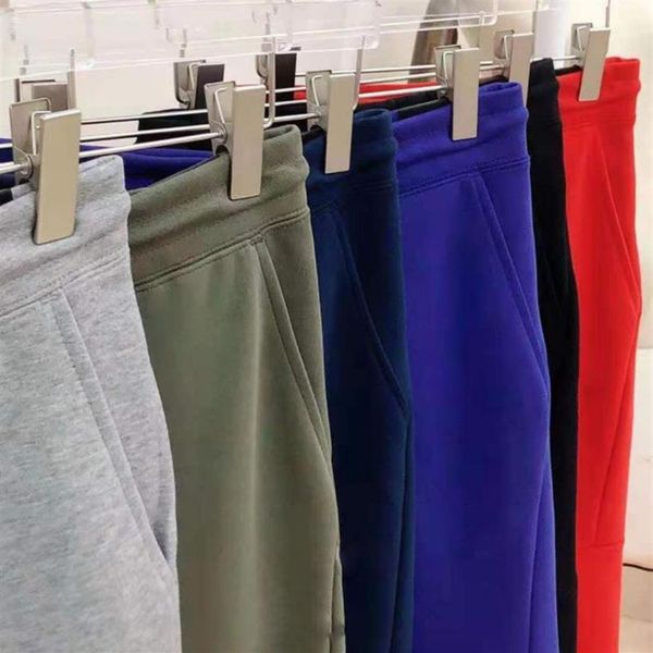 

new dark blue tech mens pants designer jogger track pants fashion clothing side stripe drawstring sport trousers261q, Black