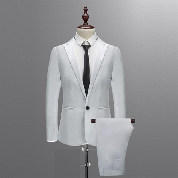 

men's suits & blazers white formal custom wedding tuxedo casual men business latest fashion dinner prom 3 pieces blazer vest 292v, White;black