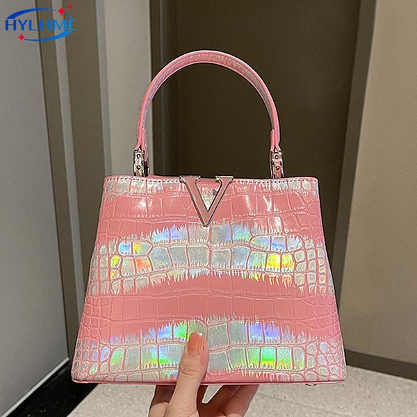 

evening bags genuine leather pattern women handbags small tote bag 2023 lady pink portable shoulder messenger for 230812