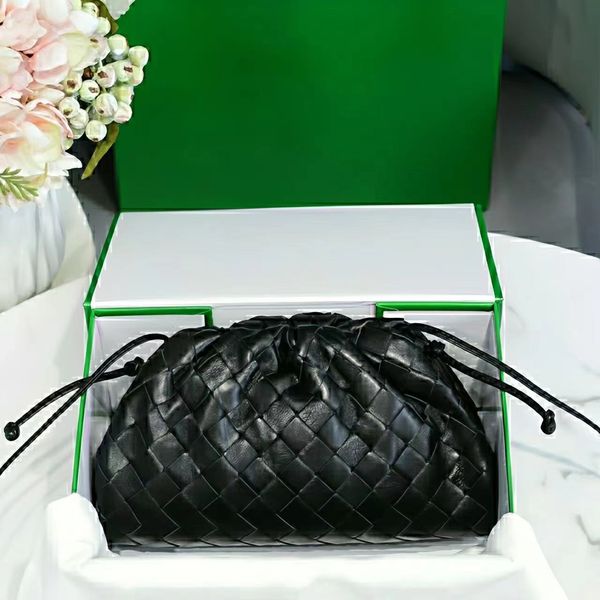 

designer pouch clutch bags women handbags purses weave shoulder messenger crossbody genuine leather brand cloud tote