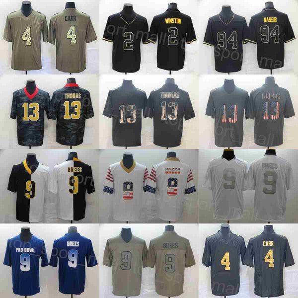 

mans football 2 jameis winston jerseys 9 drew brees 7 taysom hill 4 derek carr goddess hyphenation shadow smoke flag salute to service vapor, Black;red