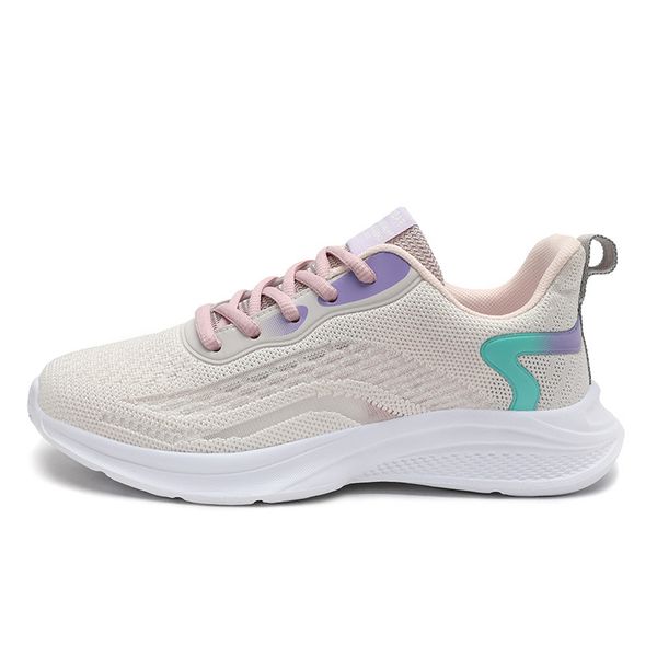 

new product breathable women's running shoes black white pink purple mesh fashion lightweight trendy outdoor sports shoes