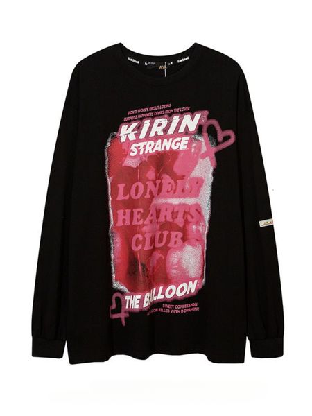 

womens hoodies sweatshirts houzhou vintage harajuku y2k hoodie women autumn american retro streetwear fashion oversized hooded sweatshirt in, Black