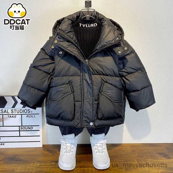 

jackets 2023 boys kids winter coats hooded warm cotton padded overcoats jackets children baby birthday outfits clothes r230812, Blue;gray