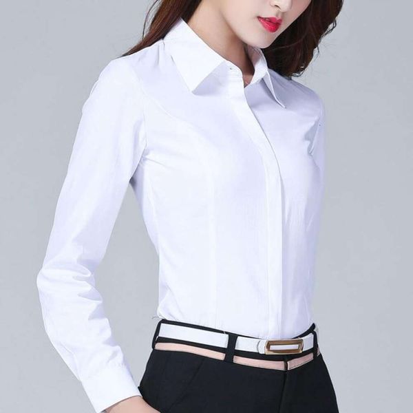 

white blouse womens quality blouses long sleeves office wear inch commuter ol color