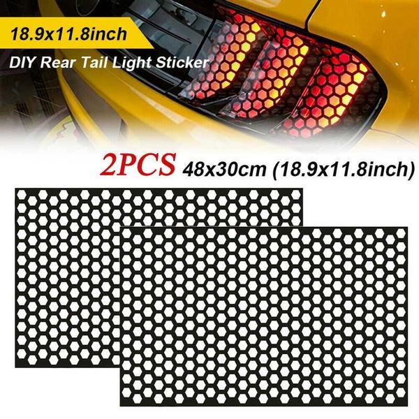

stickers new car honeycomb black sticker automotive exterior accessories taillight lampshade applicable to all models r230812
