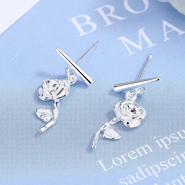 

925 sterling silver flower wedding stud earrings for women luxury designer jewelry wholesale selling 2023 trending gaabou