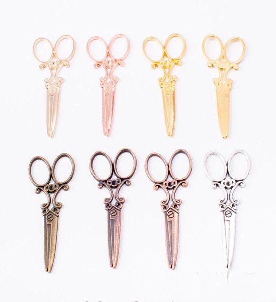 

20pcs 6025mm antique silver color scissors charms vintage bronze scissors pendant for bracelet earring necklace diy jewelry4449412, Bronze;silver