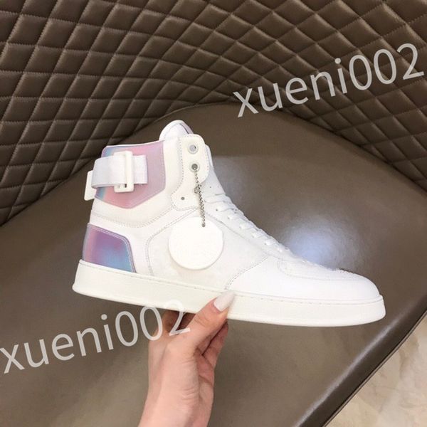

new luxury vintage casual shoes calfskin reflective sneaker designer mens women sneakers channel women's city size 35-44 rd0901, Black