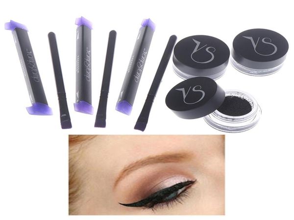 

eyeliner set 1 brownblack gel stamp eyeliner waterproof smudgeproof cosmetic set eye liner kit in eye makeup9885438