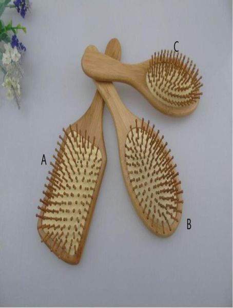 

new bamboo airbag massage scalp health comb antistatic antihair loss curly wooden combs paddle brush53282411237517, Silver