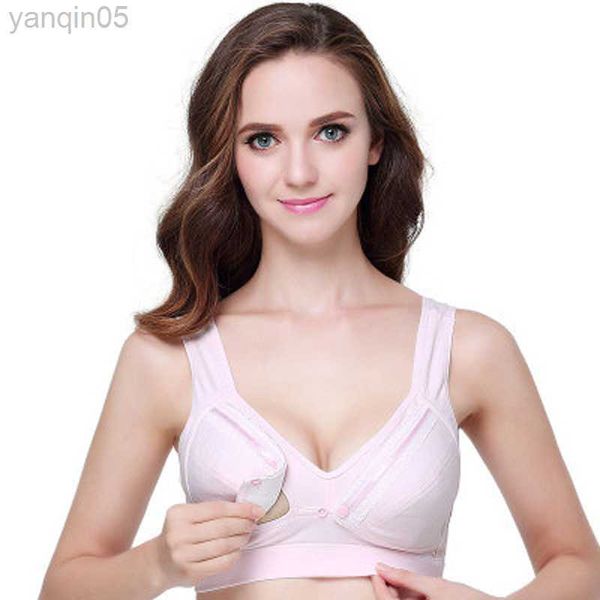 

maternity intimates wireless maternity nursing bra pure cottonopen button lingerie pregnant women underwear breast feeding gravida clothing, White