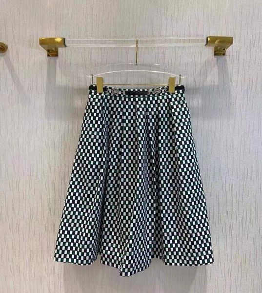 

2022 spring summer print plaid designer a skirts gorgeous fashion brand same style women039s clothing 0219198951610, Black