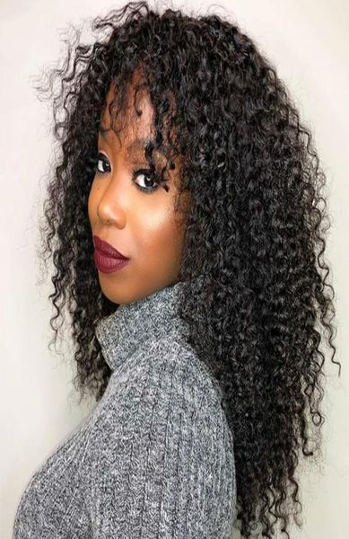 

deep curly 360 lace front full lace human hair wigs 250 density brazilian 13x6 lace frontal bob wig pre plucked remy7175311, Black