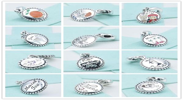 

authentic 100 925 sterling silver beach charms palm puerto rico pendants fit european pandora style bracelets diy women039s fa7119876, Bronze;silver