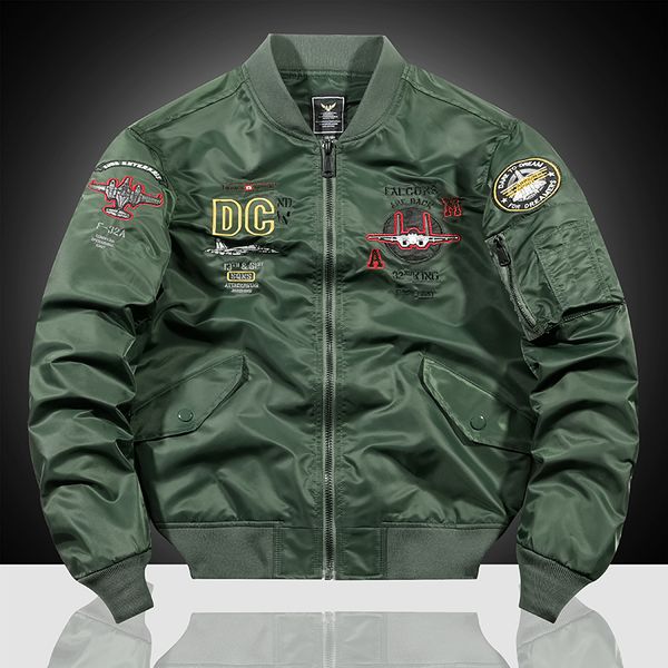 

men's jackets embroidered jacket men's spring autumn retro thin ma1 fashion brand american work coat versatile baseball uniform 23, Black;brown