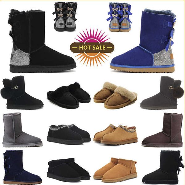 

boots womens tasman slipper australia winter fur slides ankle snow uggit classic mini ankle half knee black pink red grey brown booties fash