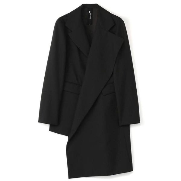 

new winter yamamoto asymmetrical jacket jacket men's suit283k, White;black