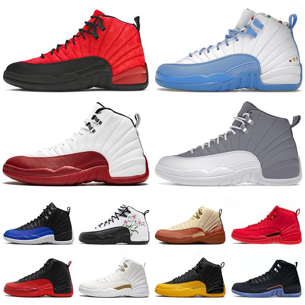 

new jumpman 12 12s basketball shoes brilliant orange cherry fieled purple floral a ma maniere white golf black dark concord reverse flu game