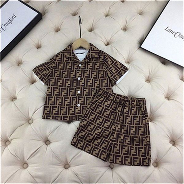 

2023 new summer and autumn children's pure cotton short sleeve set children's short sleeve shorts men's and women's luxu, White