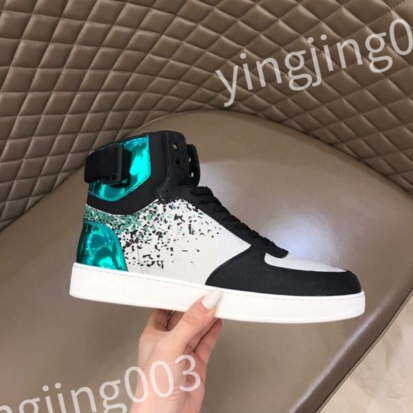 

new luxurys designer woven lace-up shoes style sneaker embossed leather sneakers mens womens calfskin shoe rubber platform sole rd0901, Black