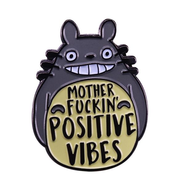 

cute totoro badge positive vibes pin creative anime fans gifts for kids friends6644764, Gray