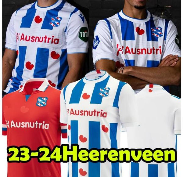 

23/24 heerenveen soccer jerseys home away outdoor sports thai version jersey 2023 2024 home away white and red men football shirt, Black;yellow