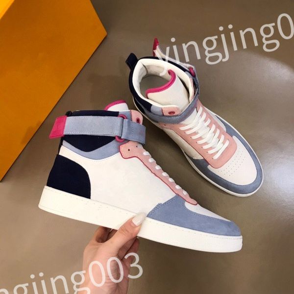 

2023 new r woven lace-up shoes style sneaker embossed leather sneakers mens womens calfskin shoe rubber platform sole rd0901, Black