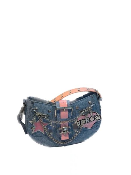 

2023 niche designers pink barbie girls personalized denim crossbody bag y2k subcultural personalized handbag 25*15*7