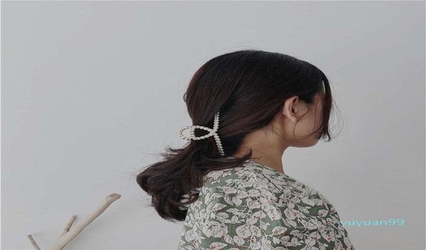 

9 styles pearl hair claws woman hairpins hair accessories girls hair crab headwear hairgrip barrettes9552917, Golden;silver