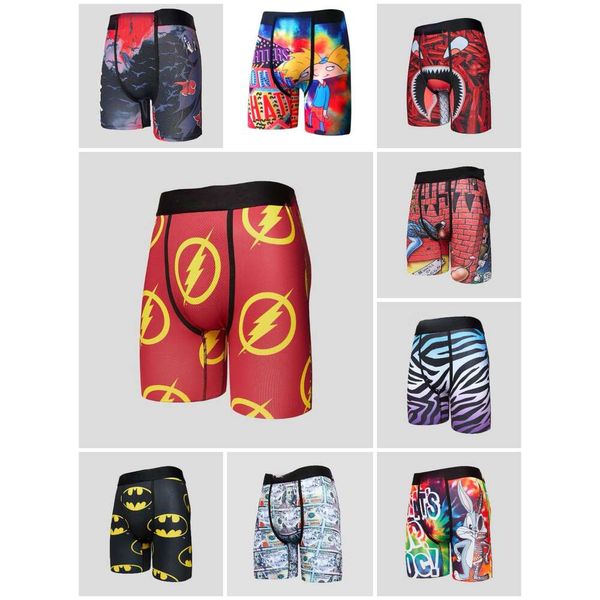 

designer psd shorts mens boxer underwear underpants printed underwear soft boxers breathable branded male short pants, Black;white