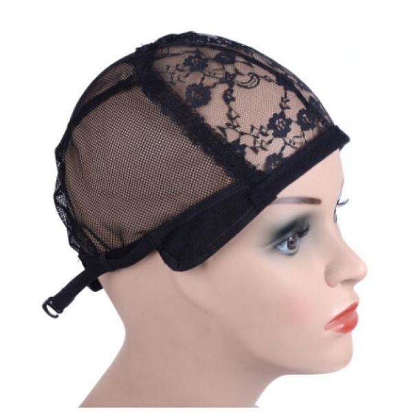 

wig cap for making wigs with adjustable strap on the back weaving cap size glueless wig caps good quality hair net black5500834, Black;brown