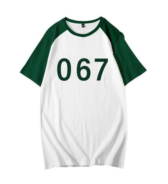 

colorblock tshirt gym clothing shortsleeved squid game sports suit men039s set3347925, White;black