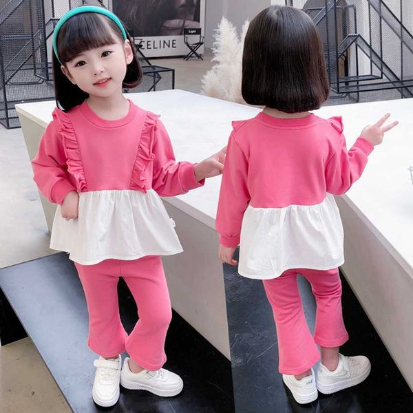 

clothing sets girls clothing blouse pants costume for girls casual style girls sets toddler baby girl clothes r230812, White